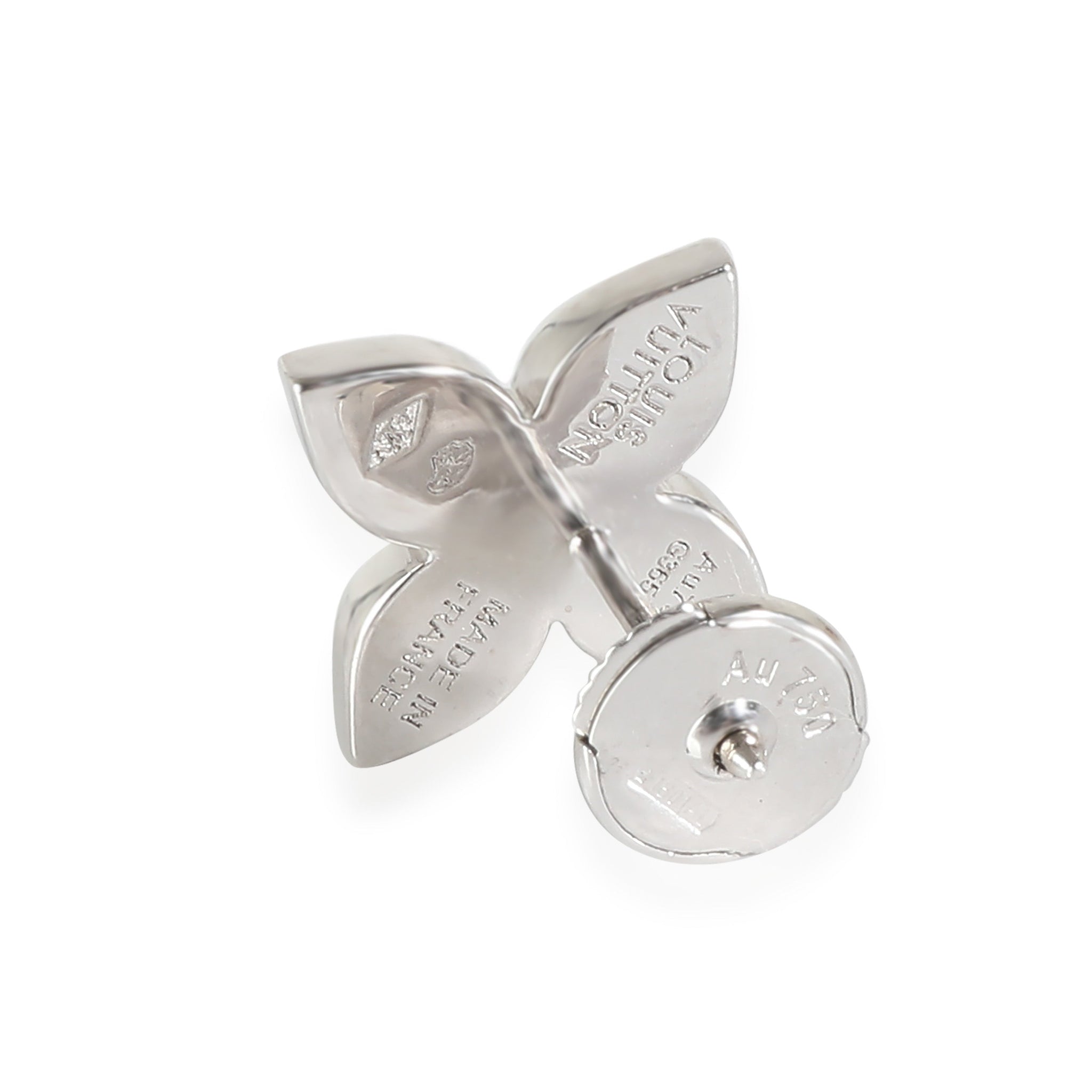 LOUIS VUITTON Idylle Blossom Earrings in 18k White Gold 0.2 CTW