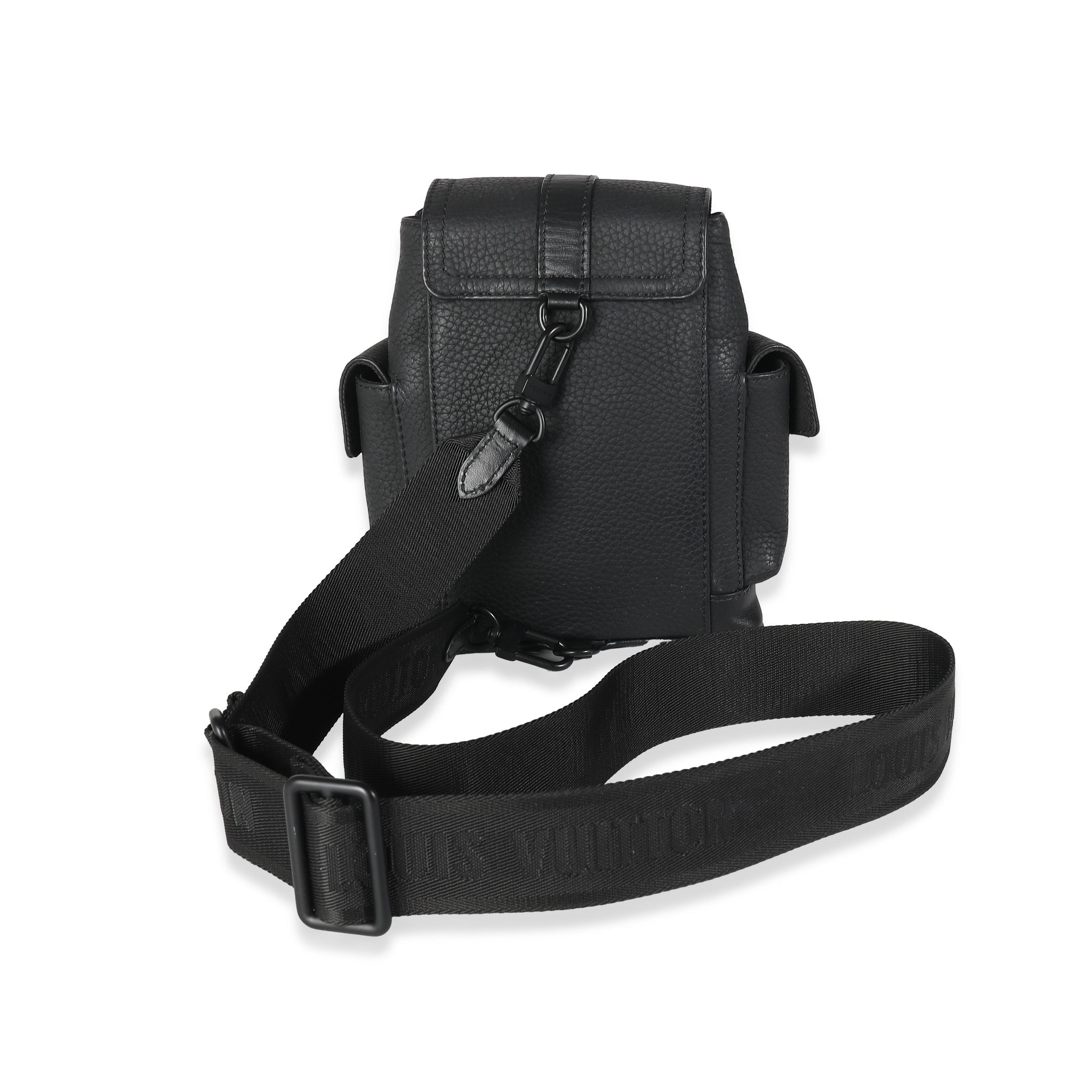 LOUIS VUITTON Black Taurillon Nano Christopher