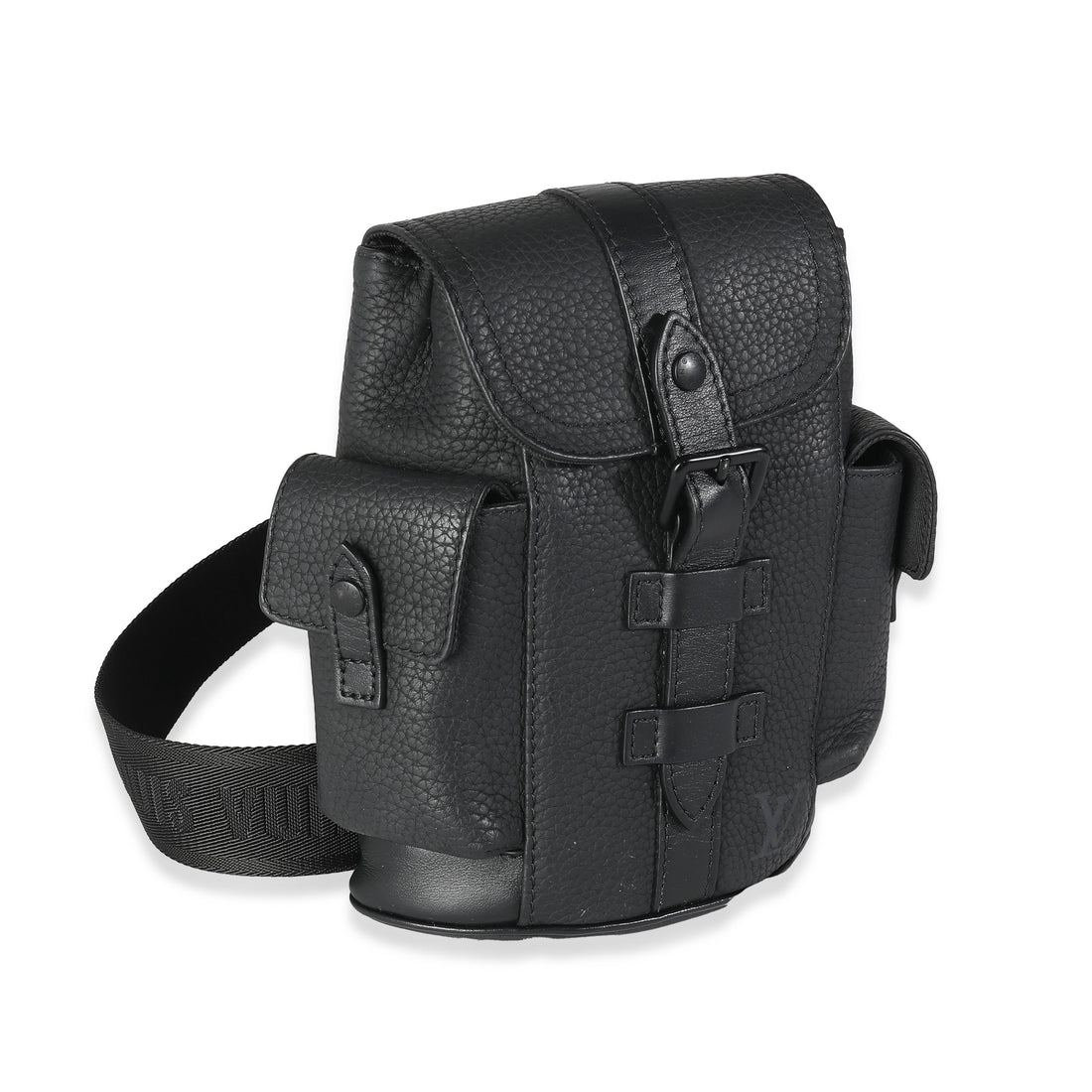 LOUIS VUITTON Black Taurillon Nano Christopher