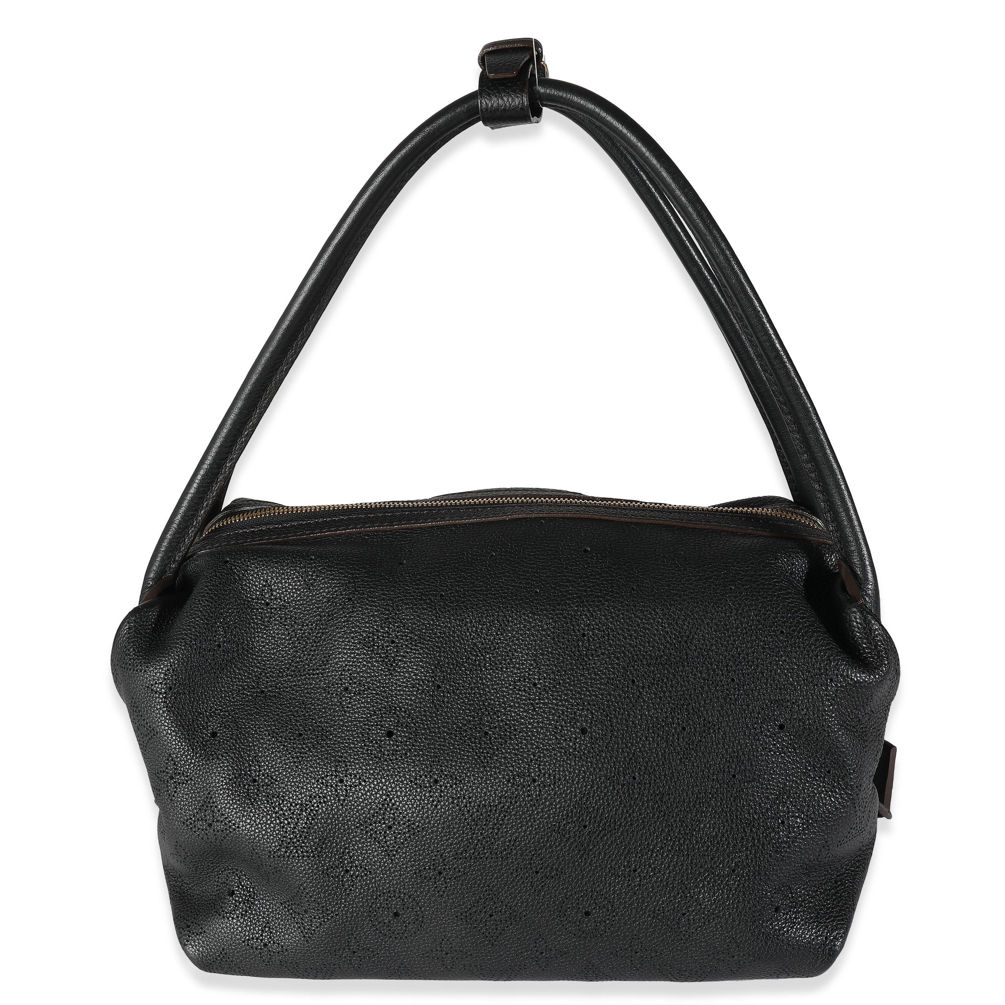 LOUIS VUITTON Black Monogram Mahina Galatea PM