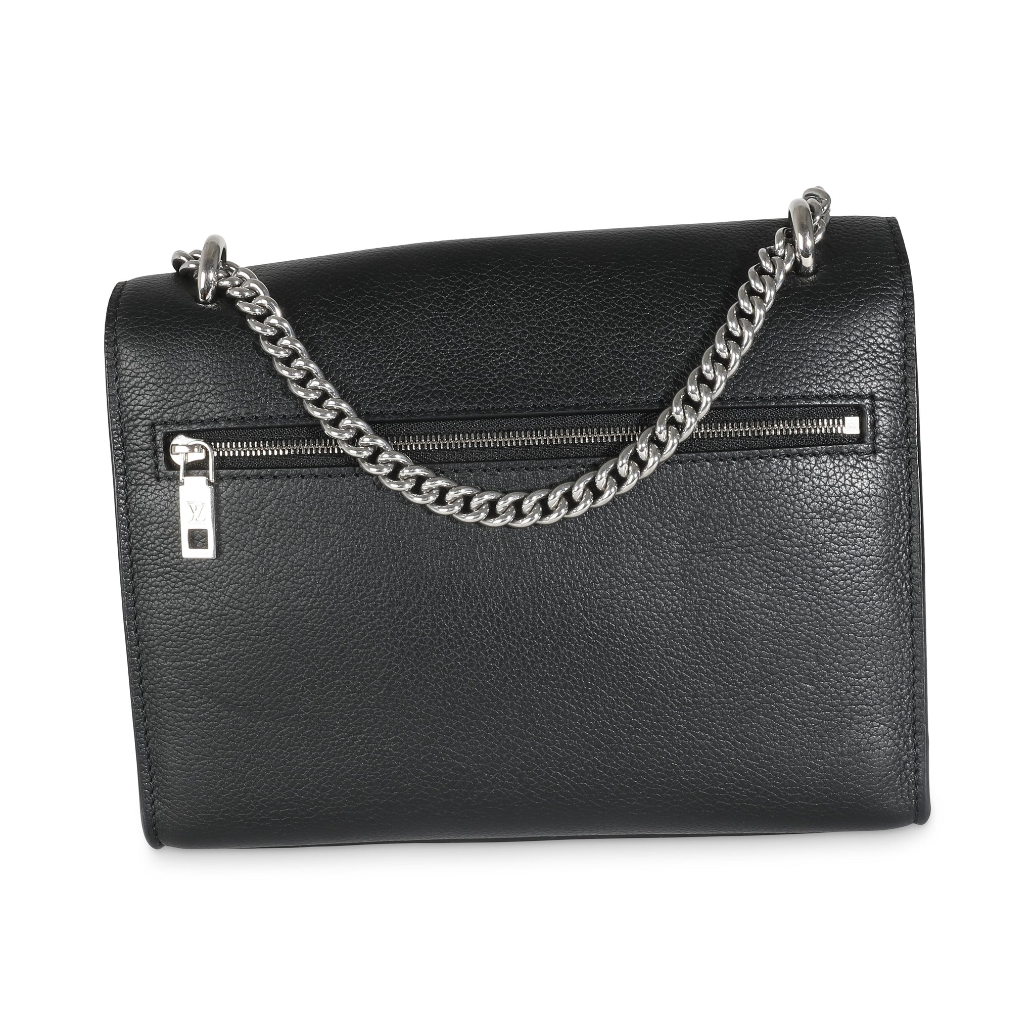 LOUIS VUITTON Black Calfskin Mylockme Chain Bag