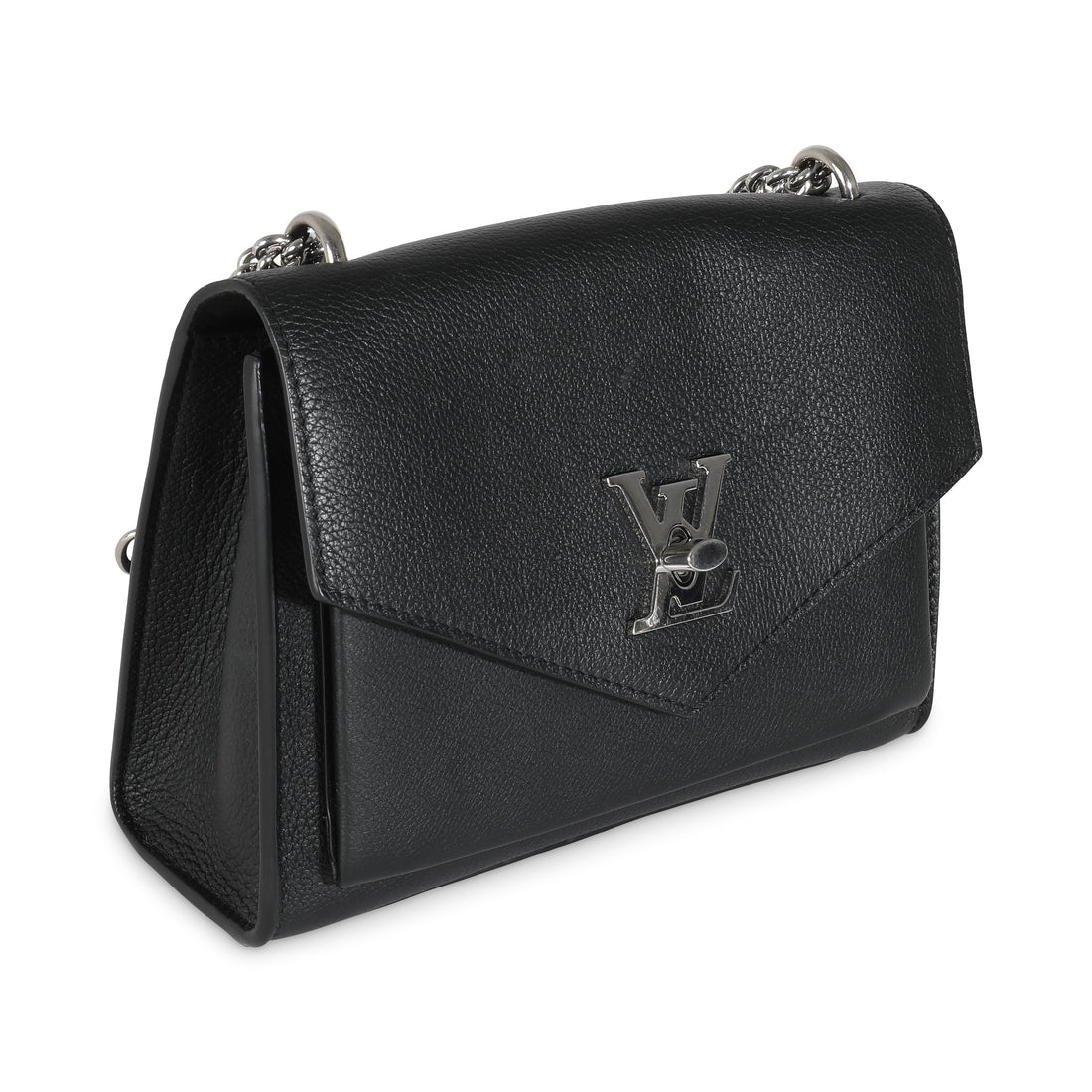 LOUIS VUITTON Black Calfskin Mylockme Chain Bag
