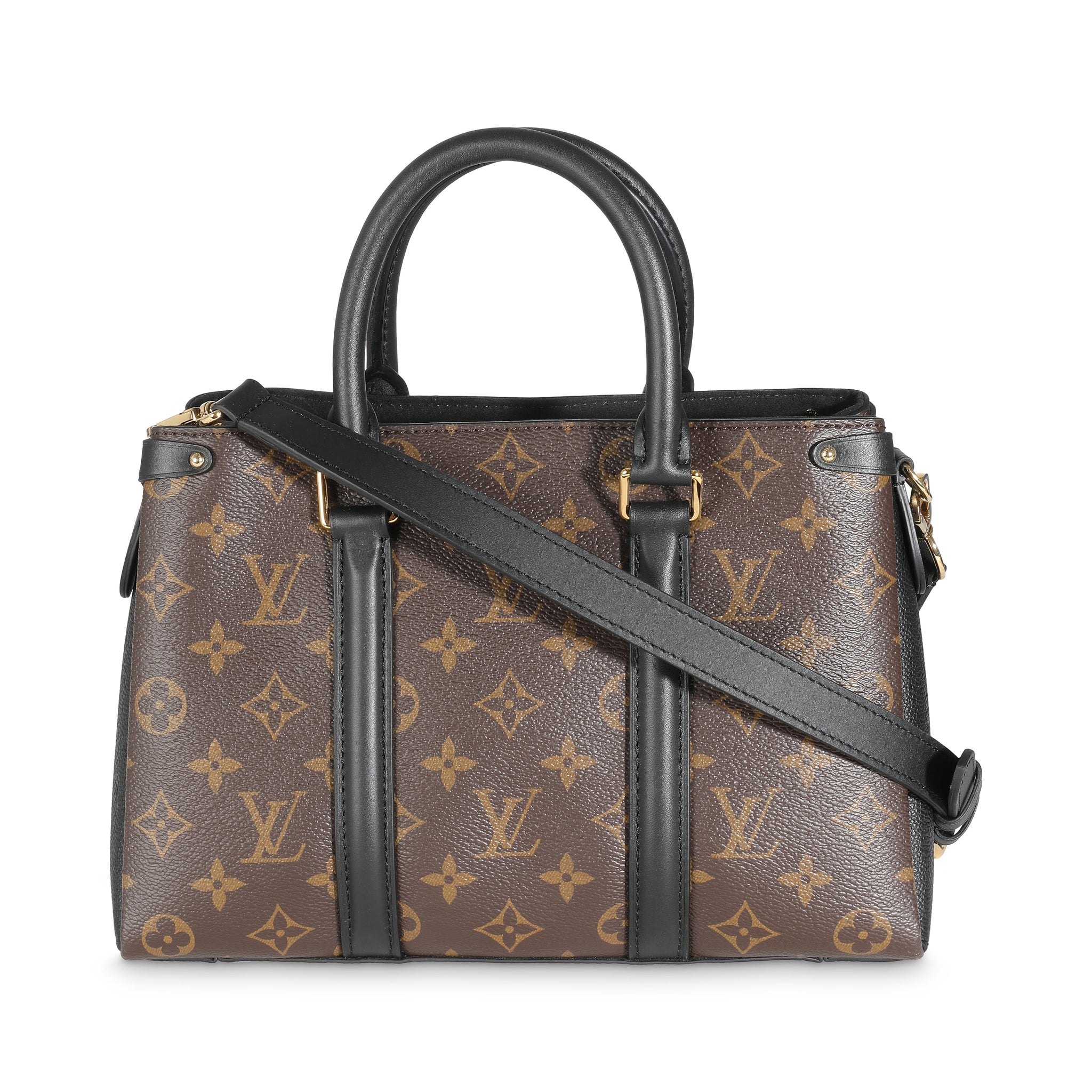 LOUIS VUITTON Black Monogram Canvas Soufflot BB