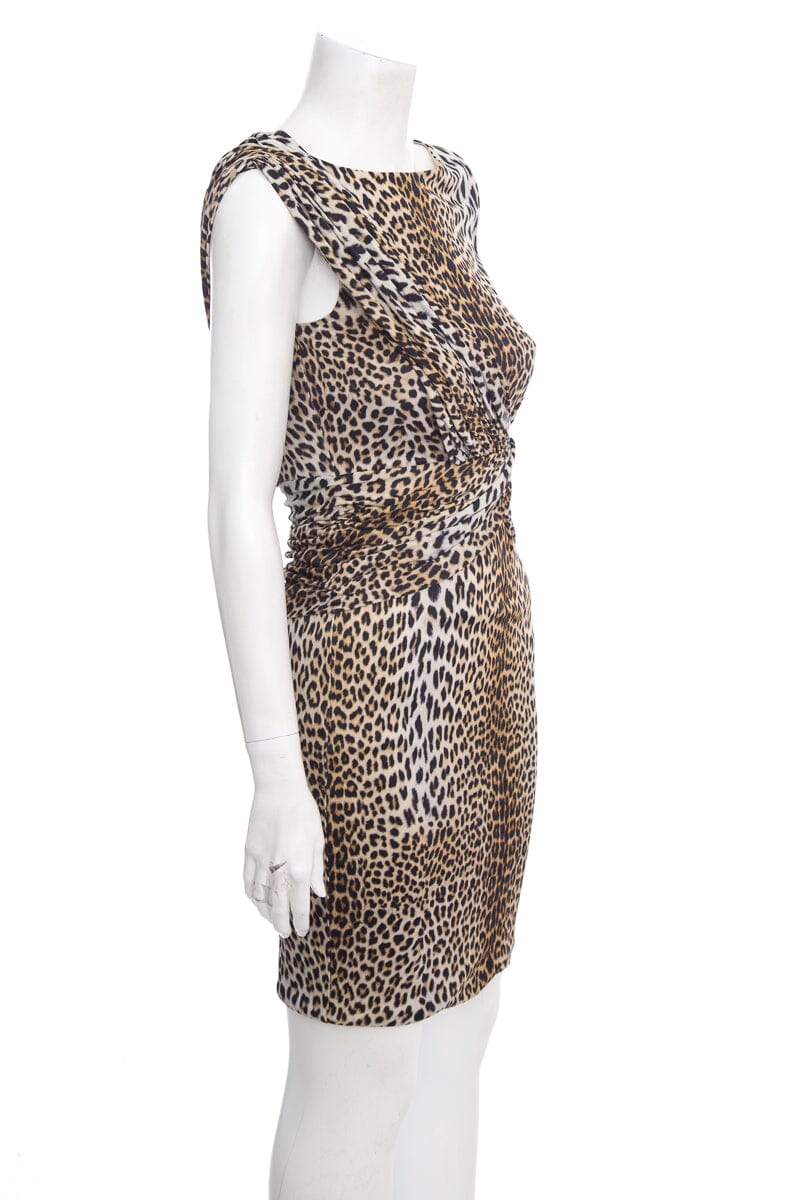 Giambattista Valli Cheetah Sleeveless Dress SZ XS