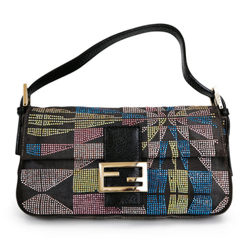 FENDI Multi Glitter Baguette Handbag