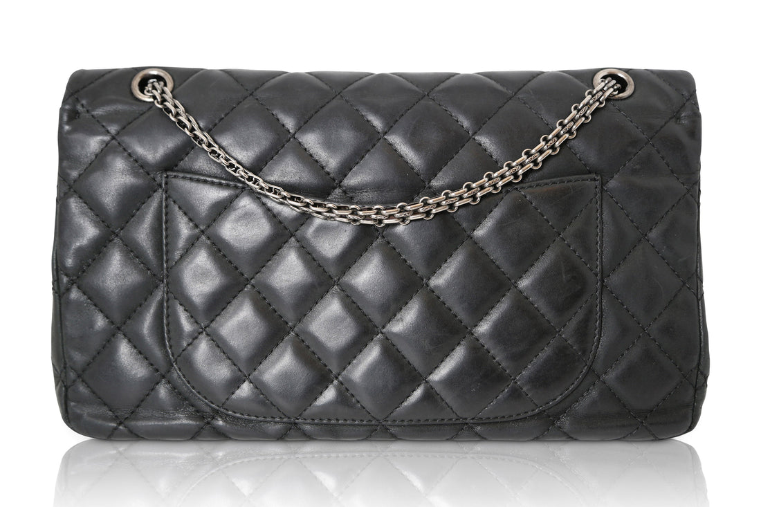 CHANEL Reissue 2.55 Black Quilted Double Flap Bag