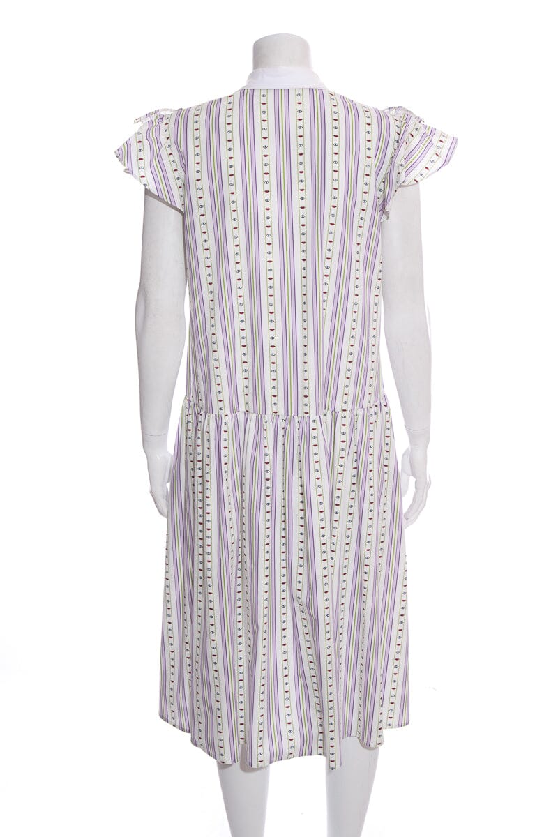 Vivetta White & Purple Stripe Dress SZ 40