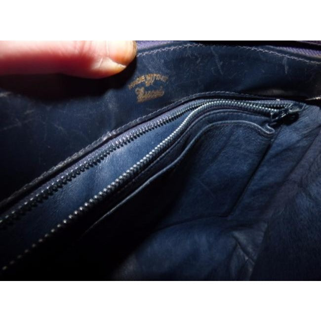 Gucci Designer Purses Navy Blue Leather Hobo Bag