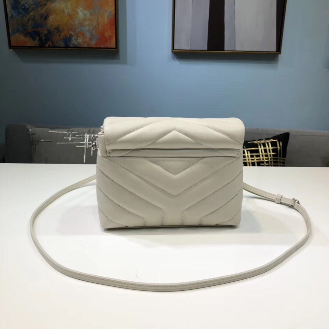 YSSL Loulou Mini Shoulder Bag White For Womtlm 7in/18cm YSL