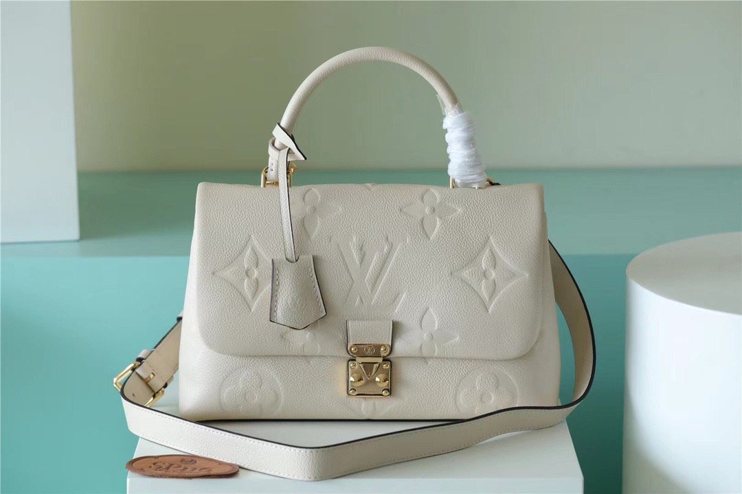 LV Madeleine MM Monogram Empreinte Creme Beige For Womtlm,  Shoulder and Crossbody Bags 11.8in/30cm LV