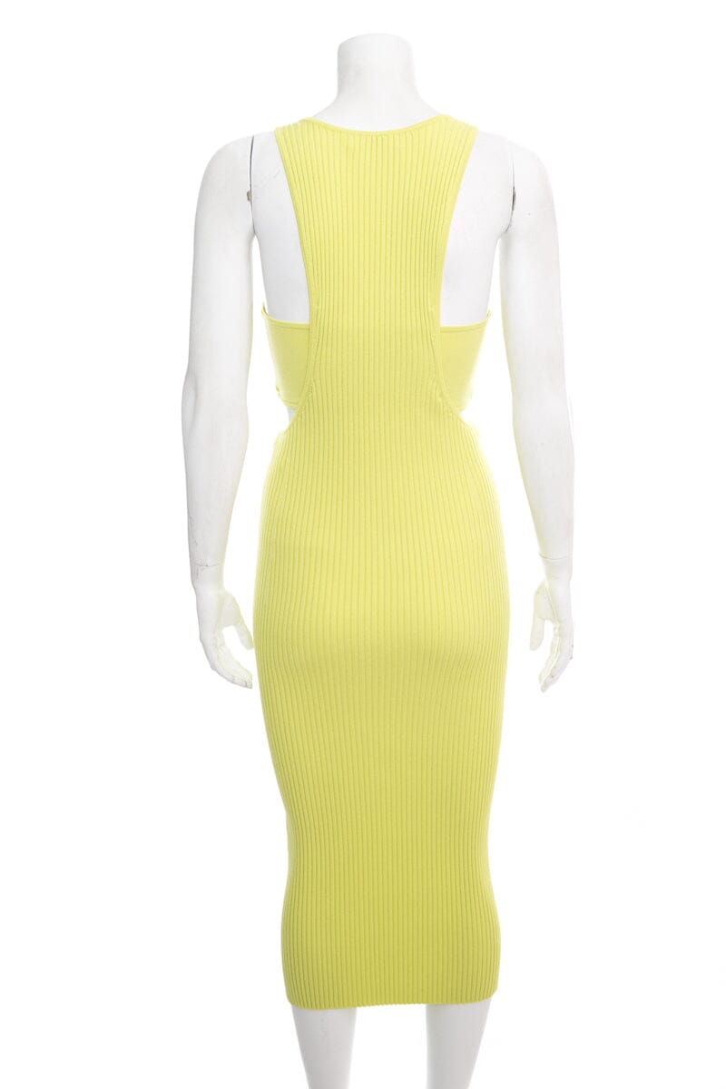 Jonathan Simkhai Lime Ribbed Fitted Sleeveless Dress SZ S