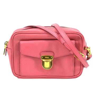 Luxury Pink Leather Shoulder Bag