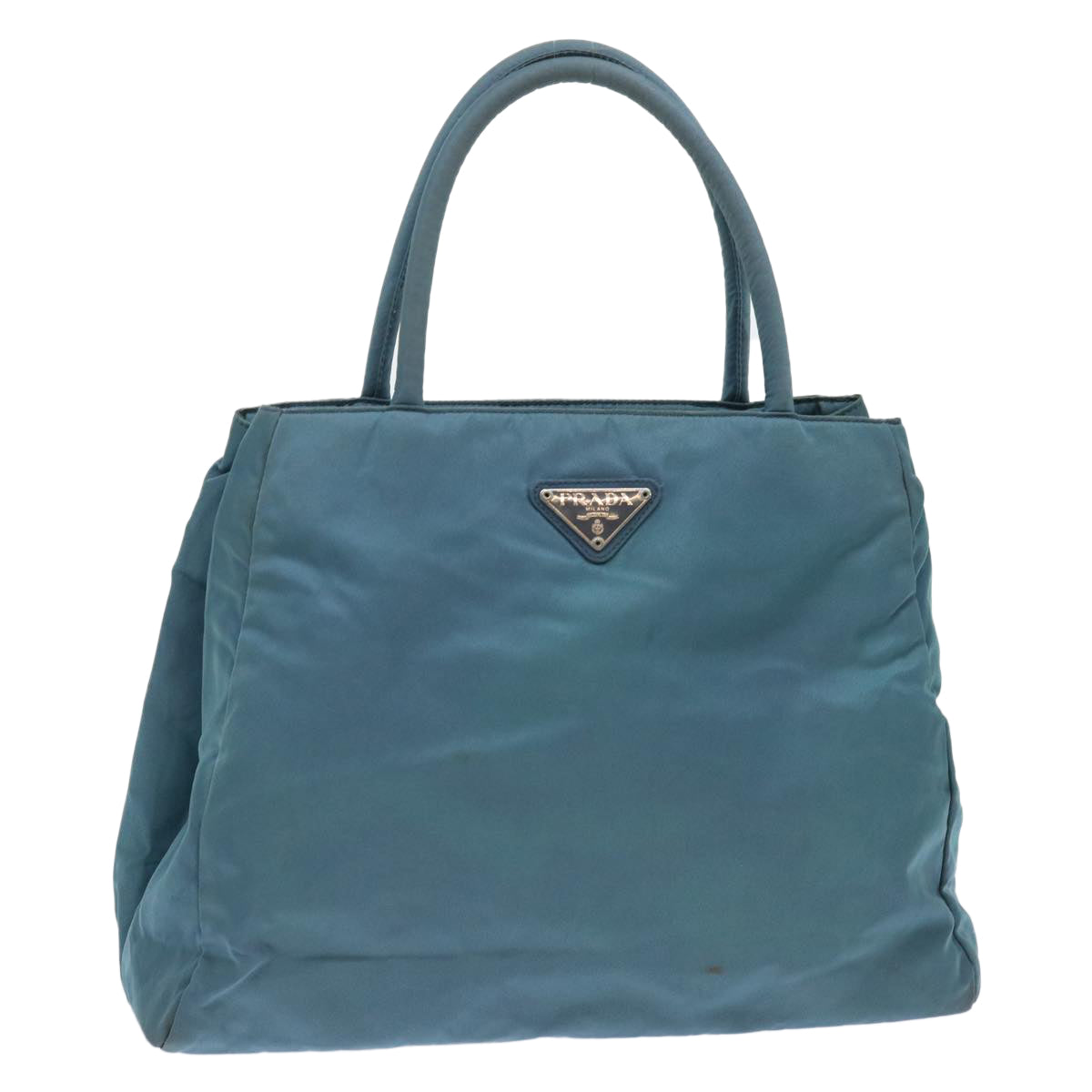 Blue Nylon Hand Bag with Modern Aesthetic