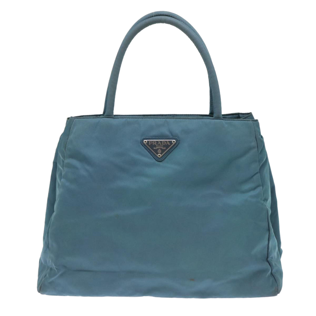 Blue Nylon Hand Bag with Modern Aesthetic