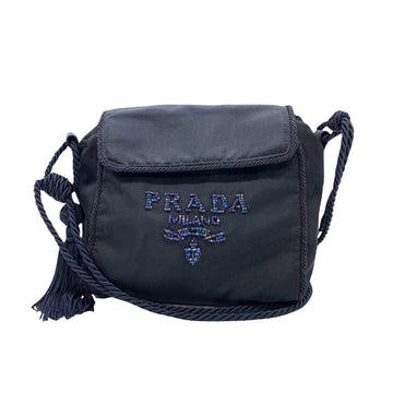 Dark Navy Nylon Shoulder Bag for Women by Prada