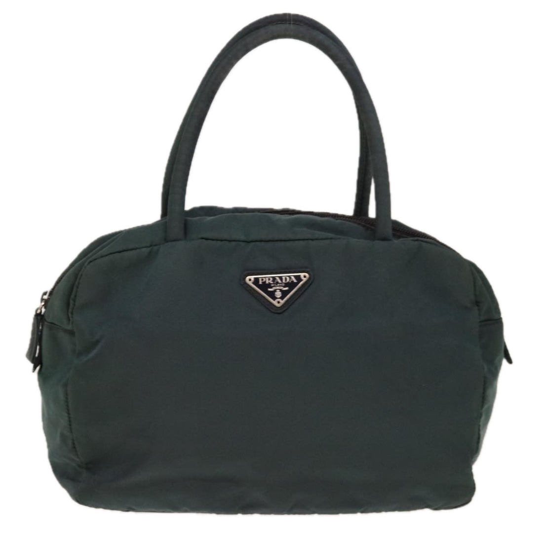 Green Nylon Handbag with Timeless Allure
