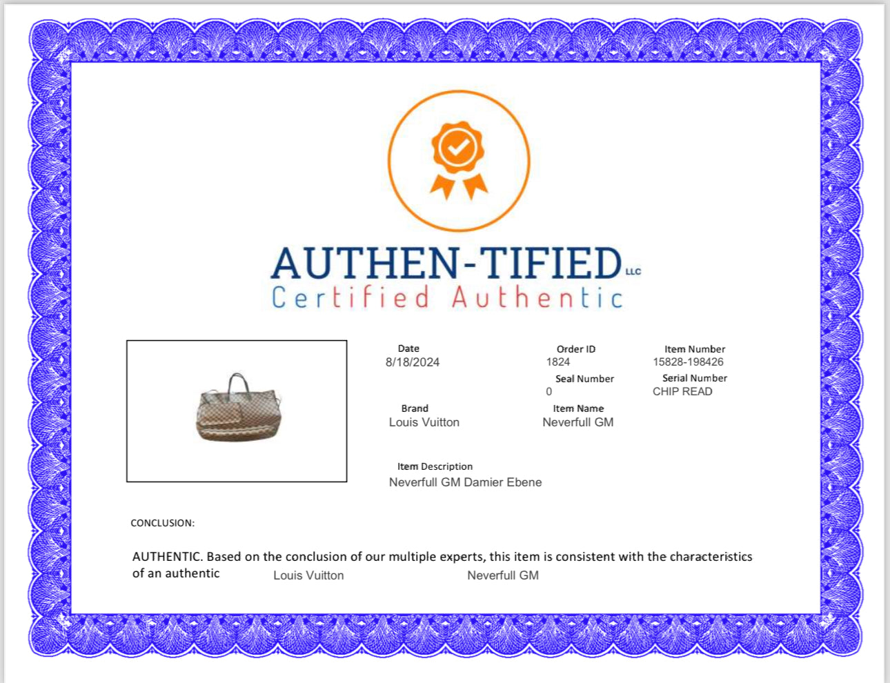 HandBag Luxury Designer By Louis Vuitton, Size: Large