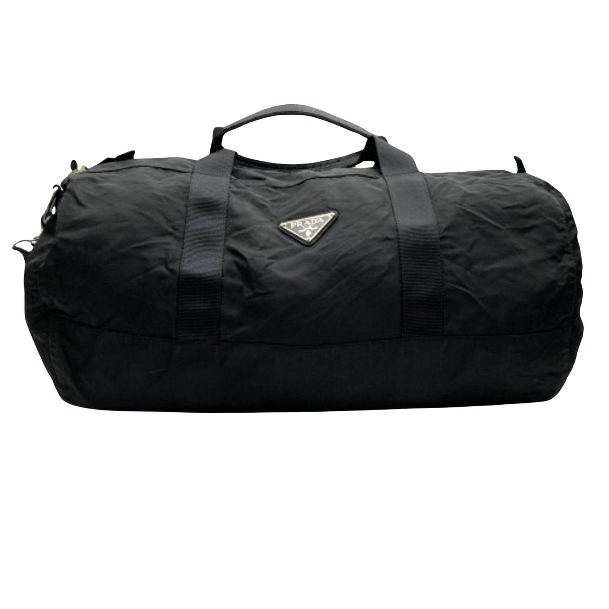 Nylon Boston Bag with Zipper Closure