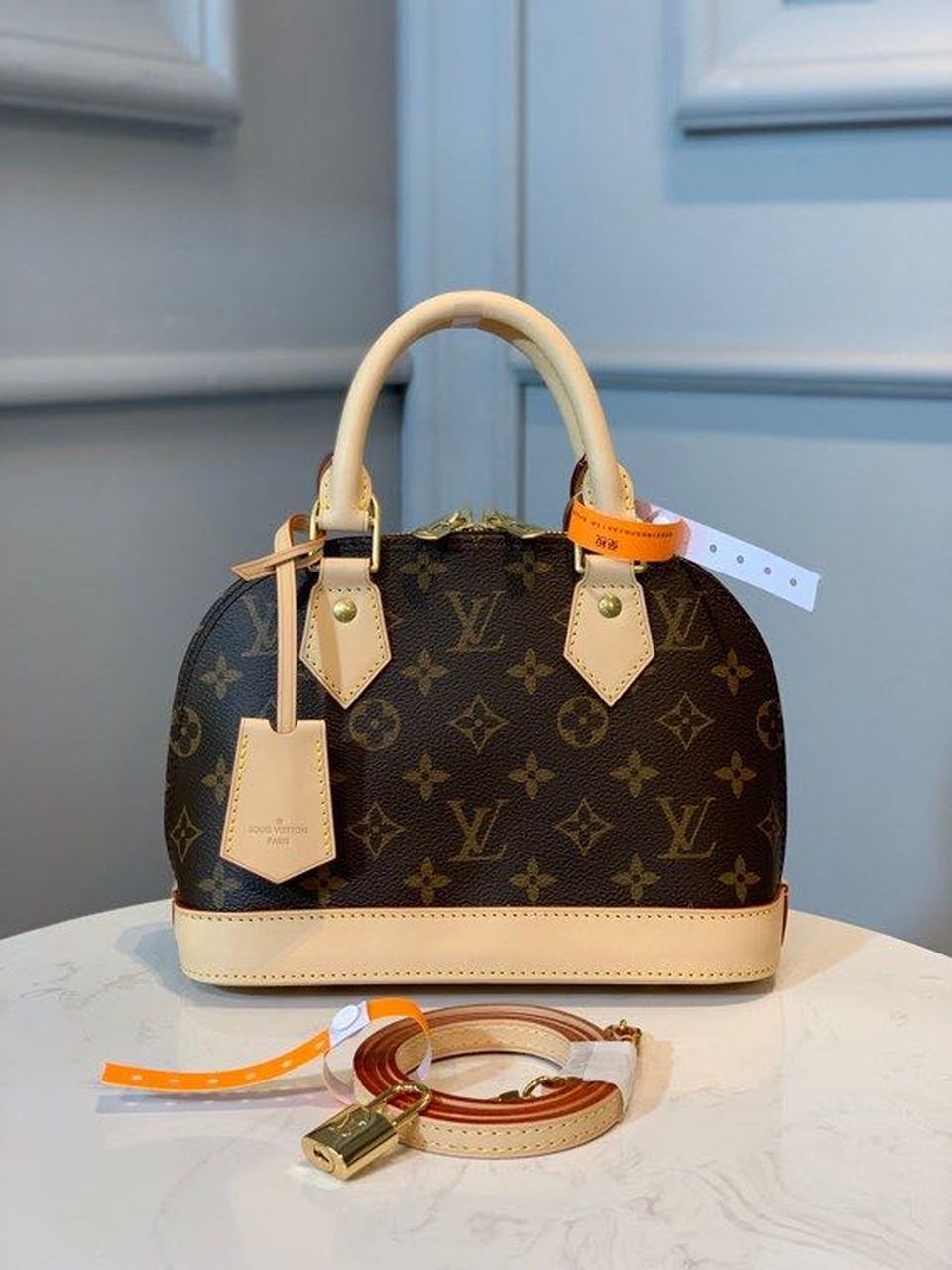 LV Alma BB Monogram Canvas Beige For Womtlm,  Shoulder And Crossbody Bags 9.2in/23.5cm LV M53152