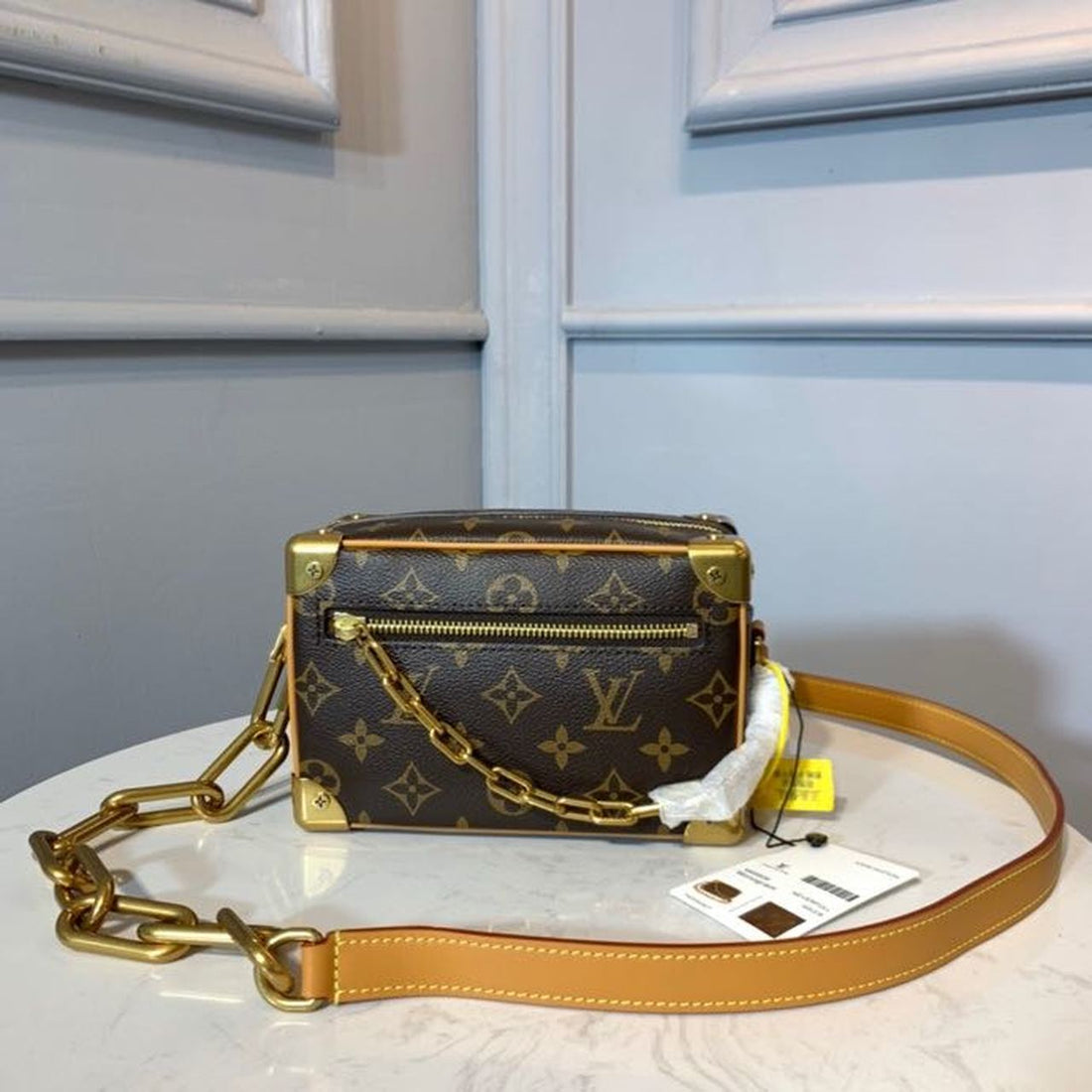 LV Mini Soft Trunk Monogram Canvas For Womtlm, WoBags, Shoulder And Crossbody Bags 7.2in/18.5cm LV M68906