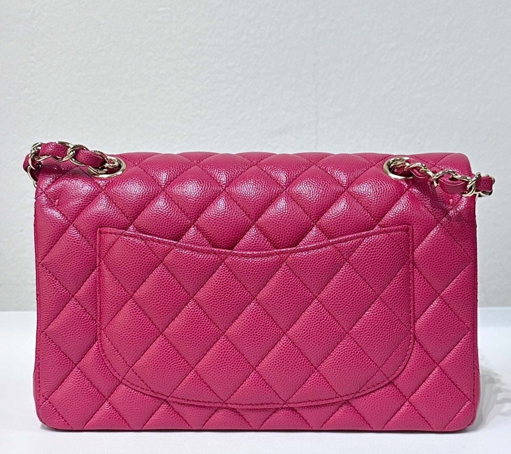 CHANEL Small Classic Double Flap Caviar Quilted Red GHW ?