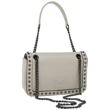 Beige Leather Shoulder Bag with Dual Carrying Options
