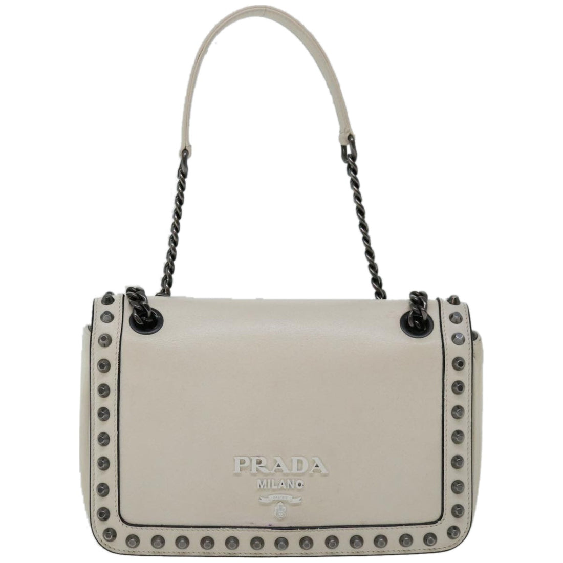 Beige Leather Shoulder Bag with Dual Carrying Options