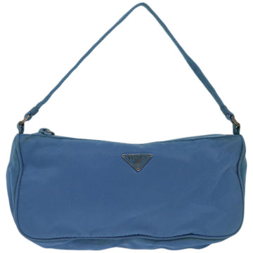 Blue Nylon Clutch and Shoulder Bag