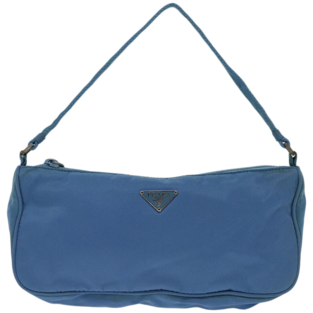 Blue Nylon Clutch and Shoulder Bag