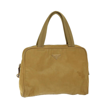 Beige Nylon Handbag with Refined Aesthetic