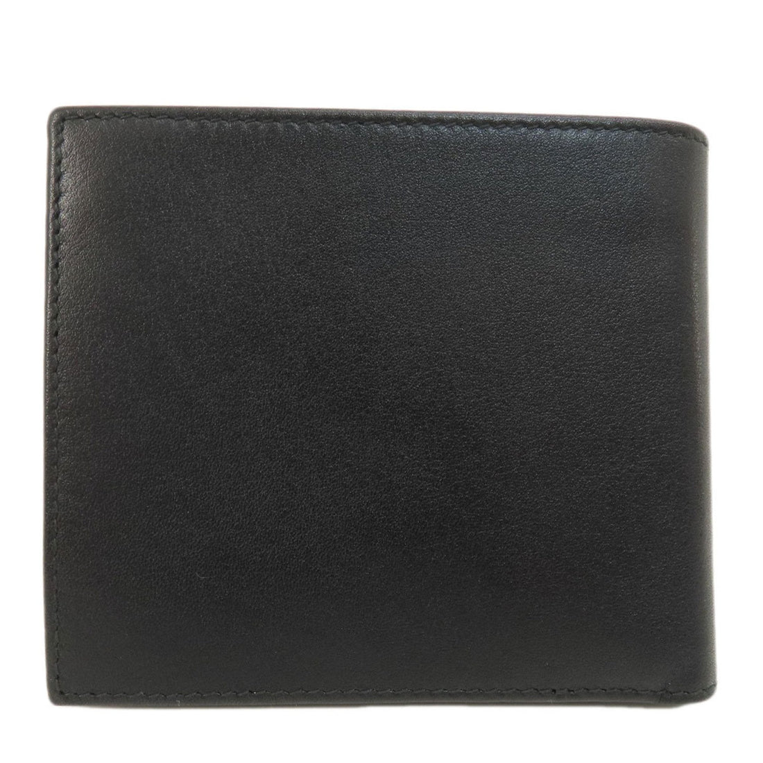 Sophisticated Black Leather Two-Fold Wallet - Durable and Elegant