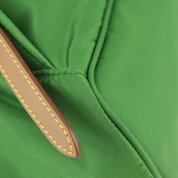 Nylon Leather Backpack in Shades of Brown and Green