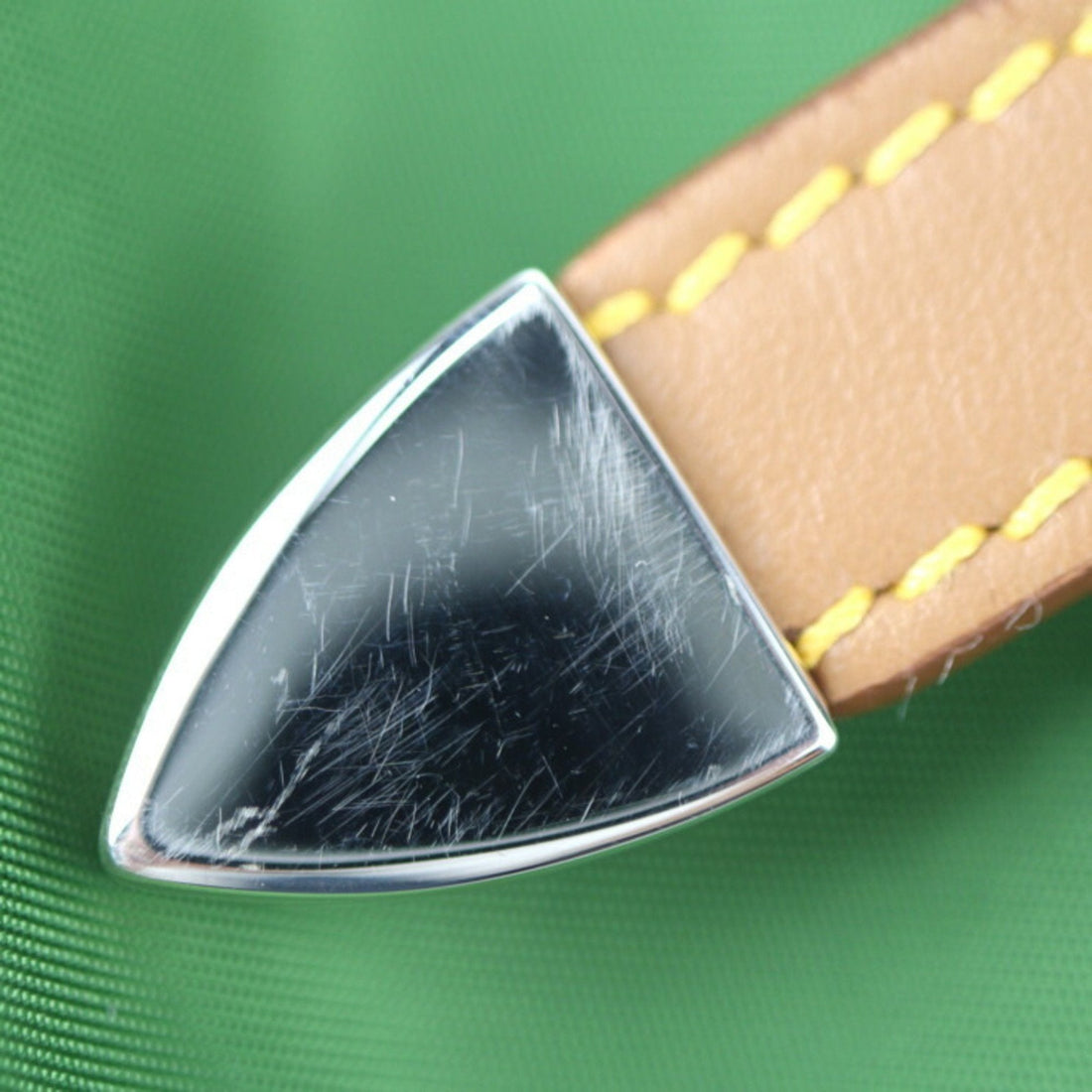 Nylon Leather Backpack in Shades of Brown and Green