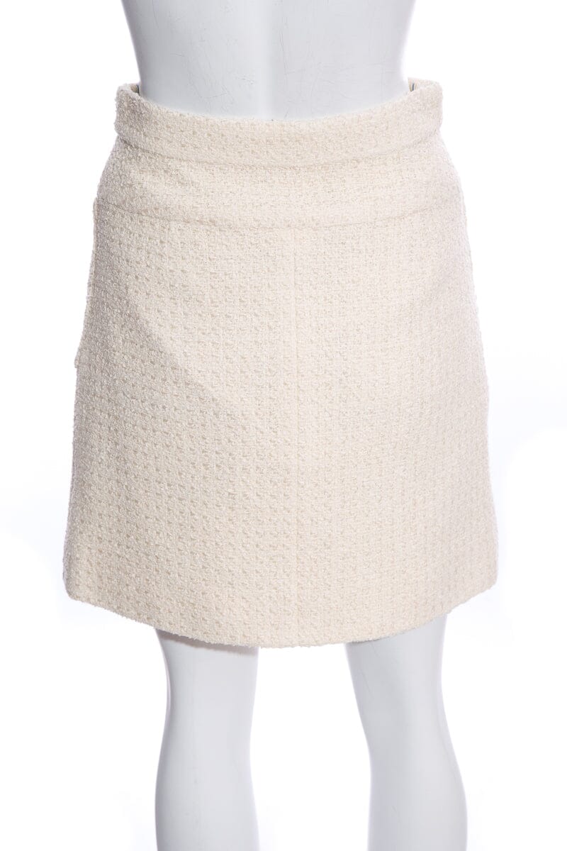 Chanel 2020 Cruise Ivory Fantasy Tweed Skirt SZ 38 NWT