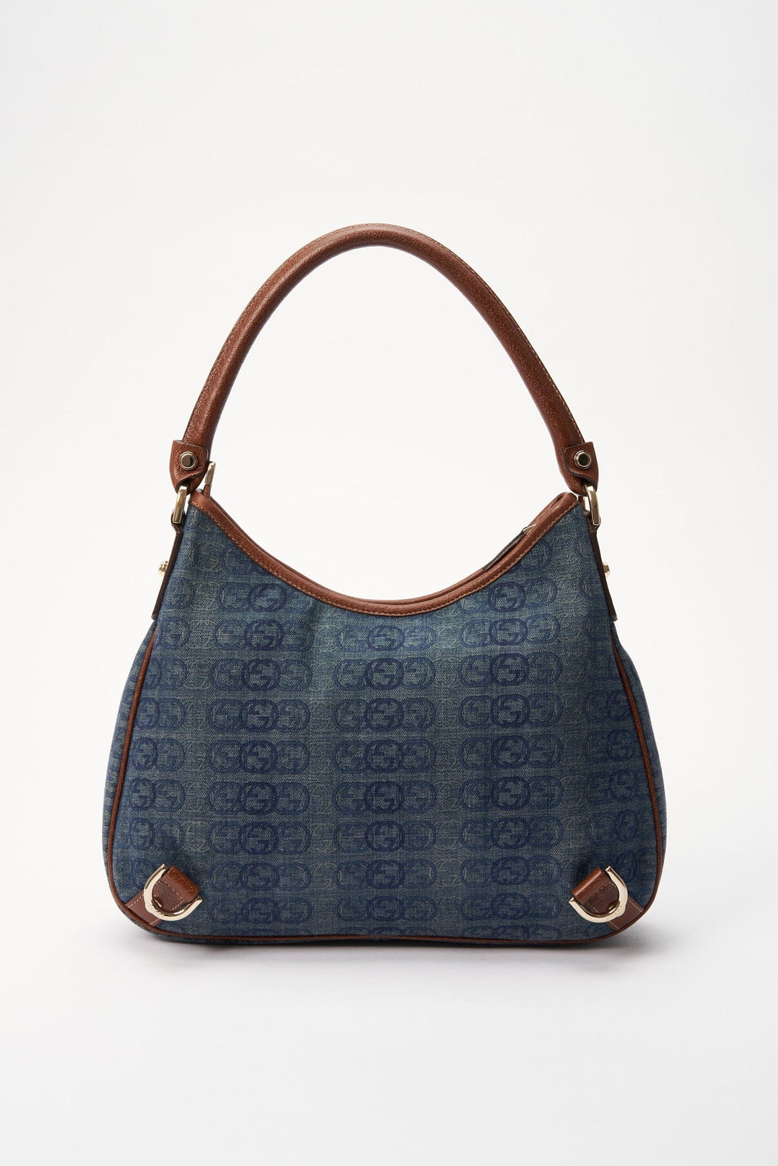 Gucci Blue GG Denim Abbey D-Ring Shoulder Bag