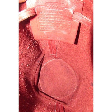 vintage, Coach, 'Bixby', large, drawstring top, bucket shaped, satchel style, sling style shoulder bag or backpack in buttery soft red leather with brass accents