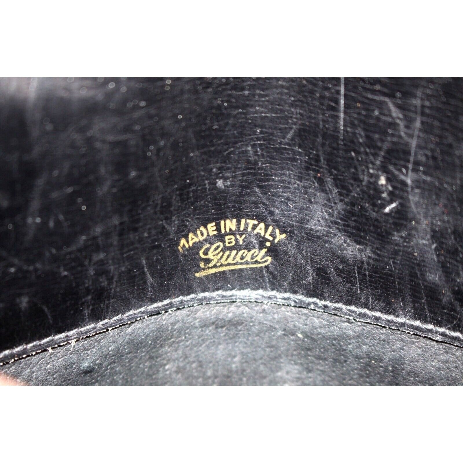 Vintage, Gucci, midnight blue leather, clutch, portfolio, or tablet holder with a wide, red and navy Sherry stripe