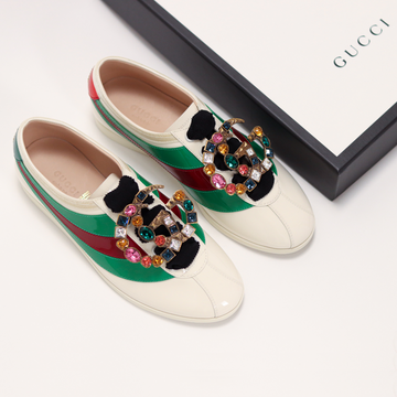 Gucci Falacer Patent Leather Sneakers
