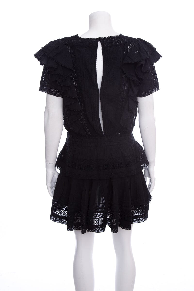 LOVESHACKFANCY Black Dress SZ XS NWT