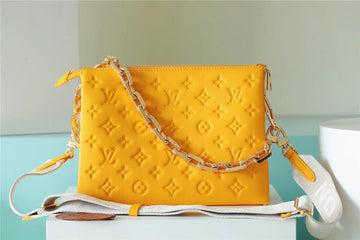 LV Coussin MM Monogram Yellow For Womtlm, Womtlm’s Handbags, Shoulder And Crossbody Bags 13.4in/34cm LV 