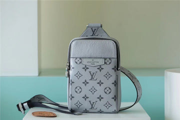 LV Outdoor Sling Bag Taigarama Gunmetal Gray For Mtlm, Bags, Crossbody Bags 8.3in/21cm LV 