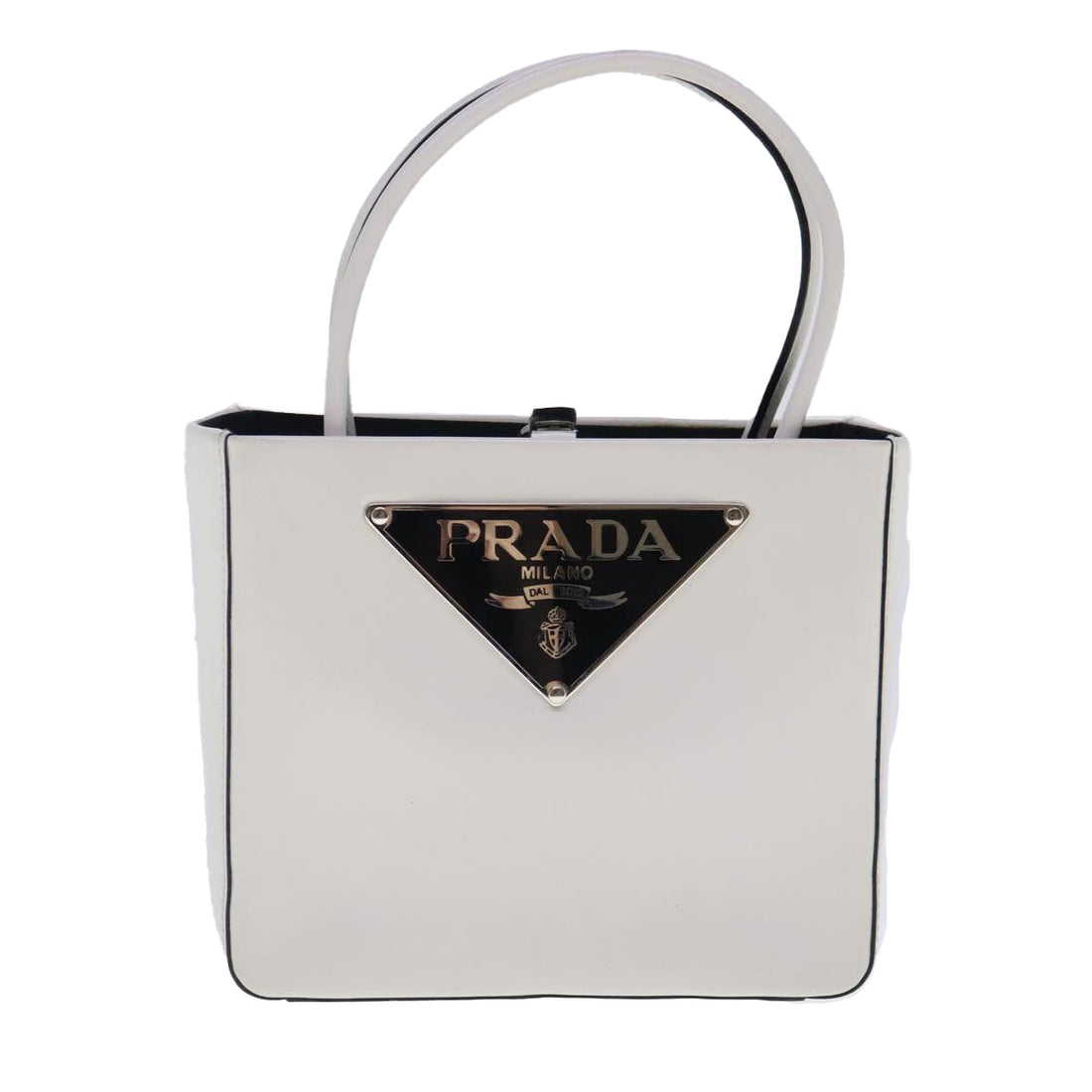 Galleria Tote Bag White Leather