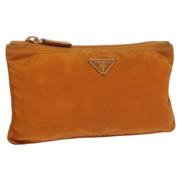 Orange Nylon Clutch Classic Style