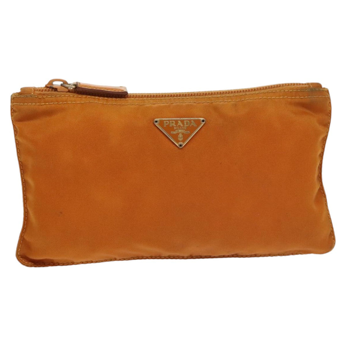 Orange Nylon Clutch Classic Style