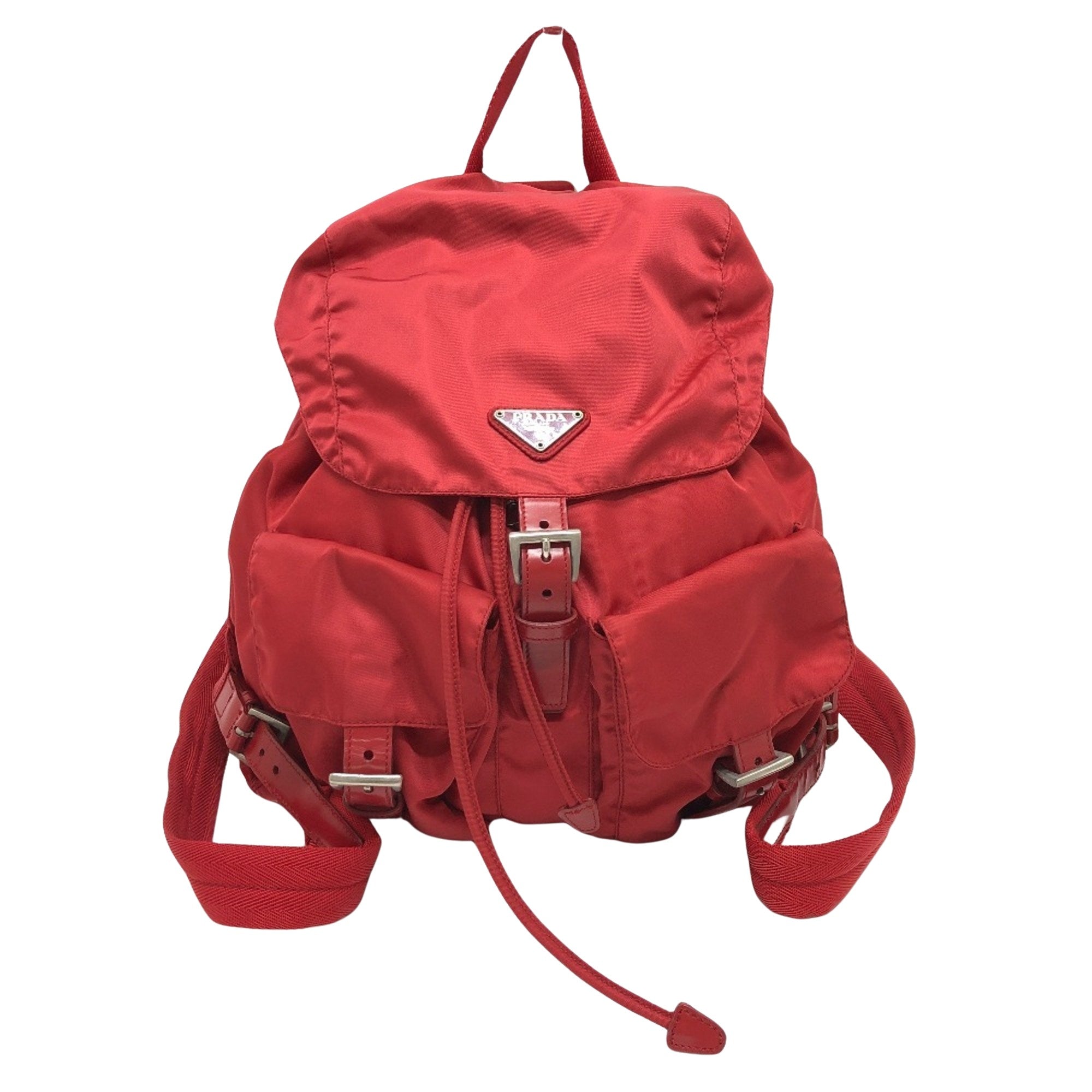 Red Nylon Backpack