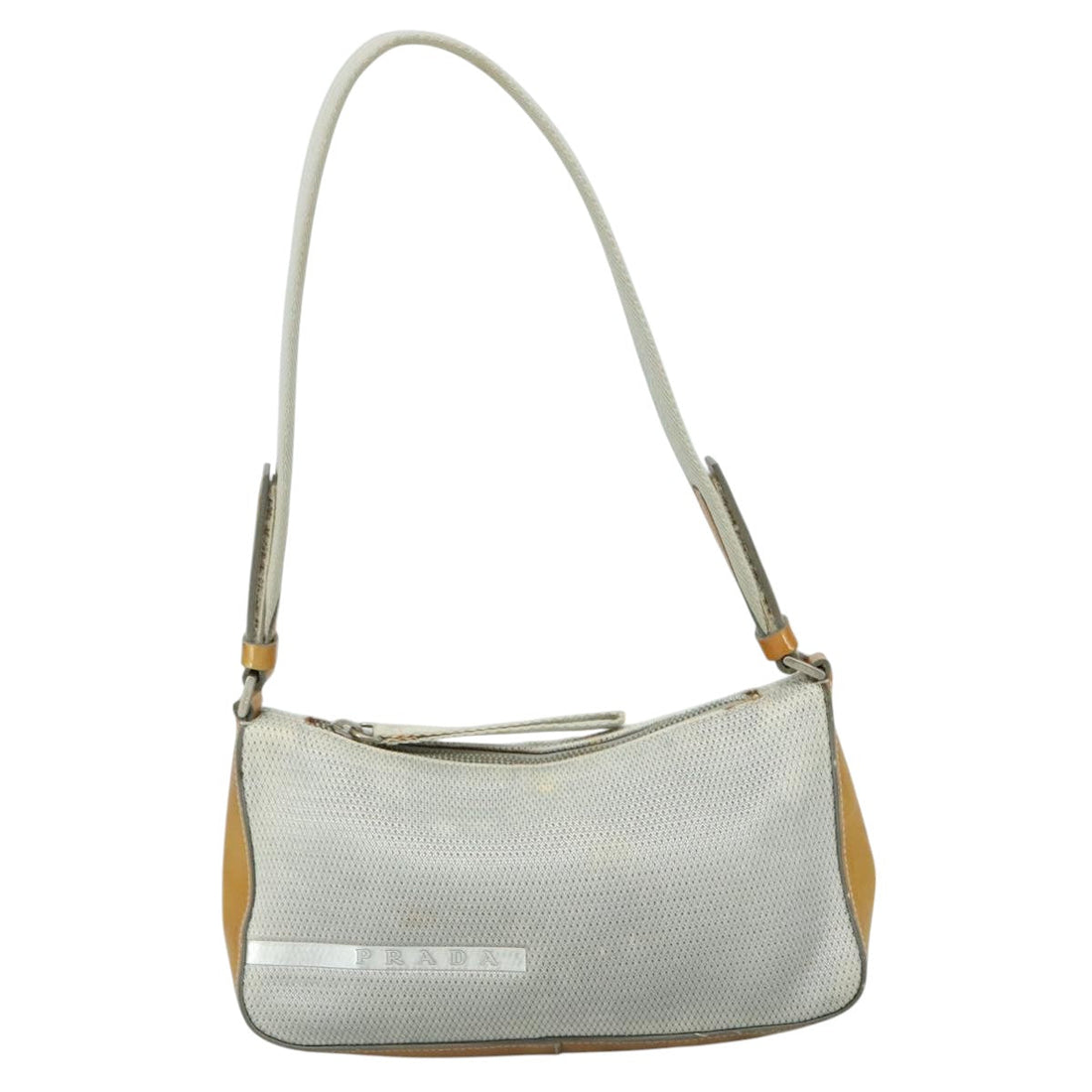 Synthetic Shoulder Bag with Adjustable Strap