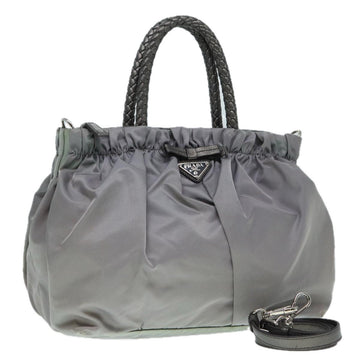 Tessuto Vela Drawstring Bag Grey