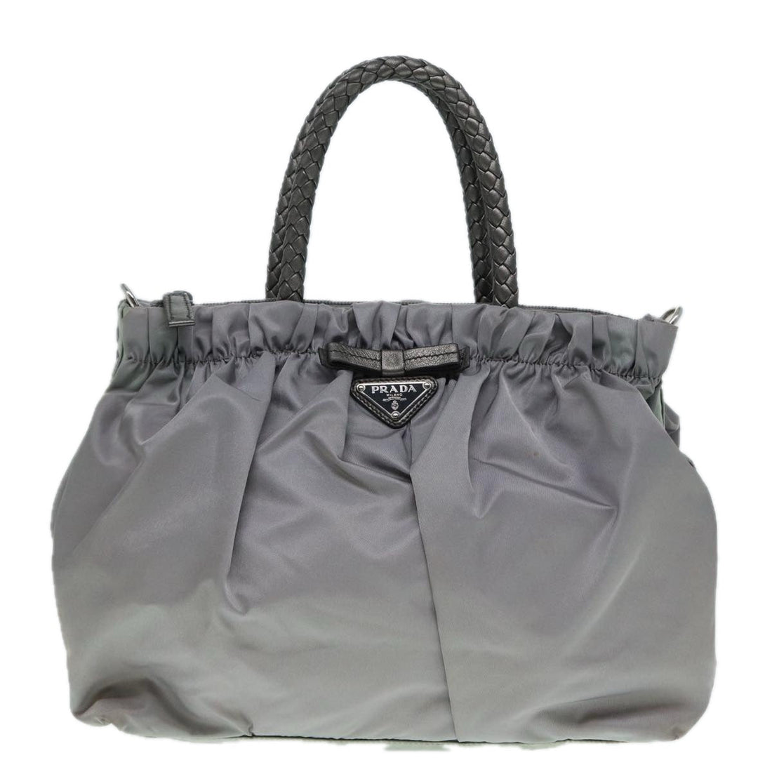 Tessuto Vela Drawstring Bag Grey