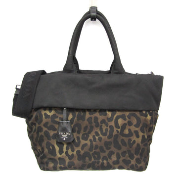 Synthetic Material Tote Bag with Multiple Compartments