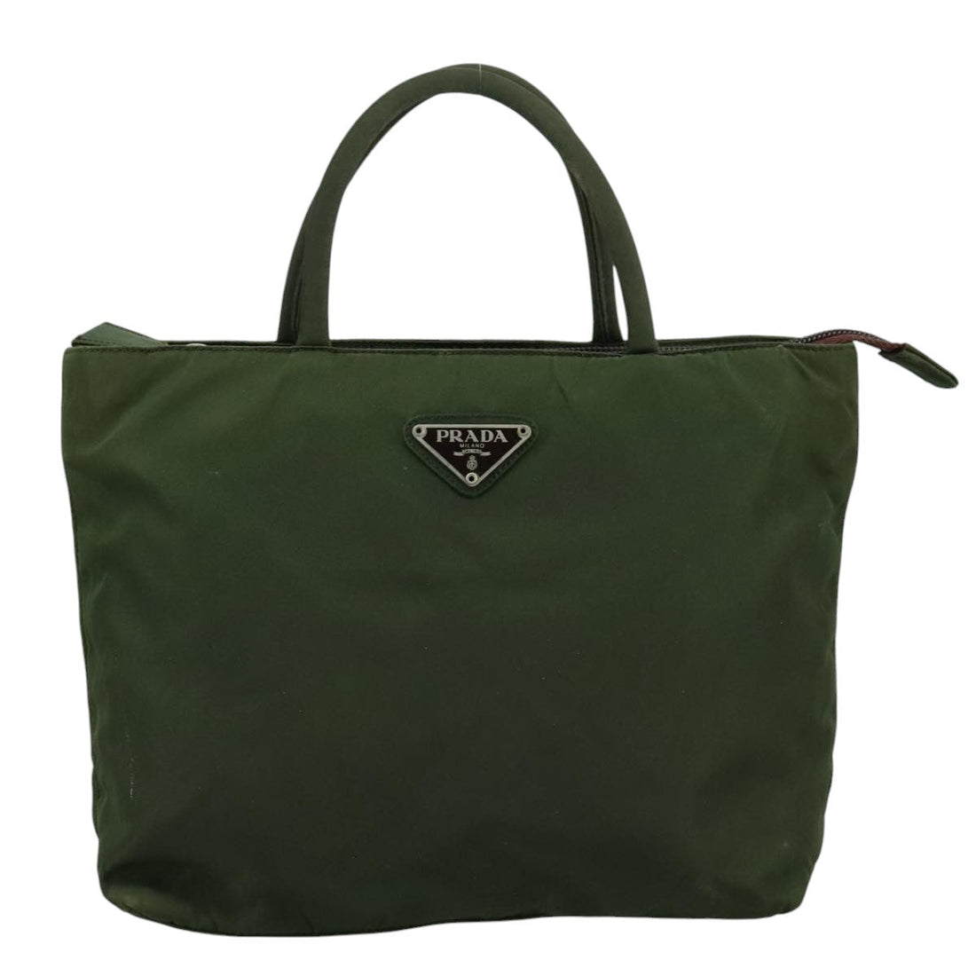 Synthetic Material Handbag with Handle Drop and Metal Fittings